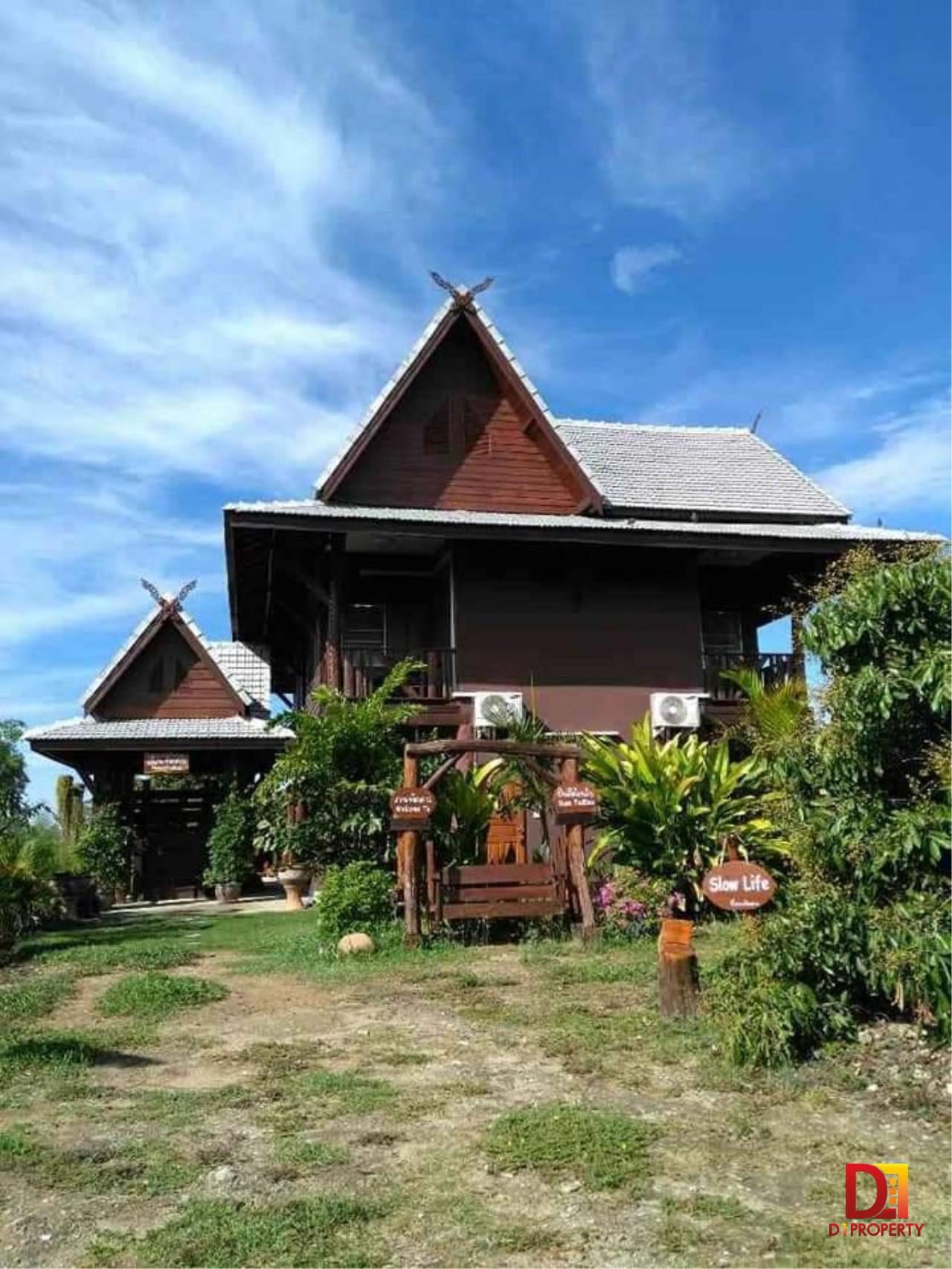 Baan Suan Thad Dao for rent Around the pond in Longan Garden