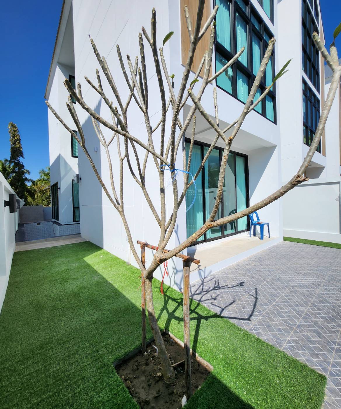 Available for rent, 3-story minimalist house with a swimming pool / Mae Rim 