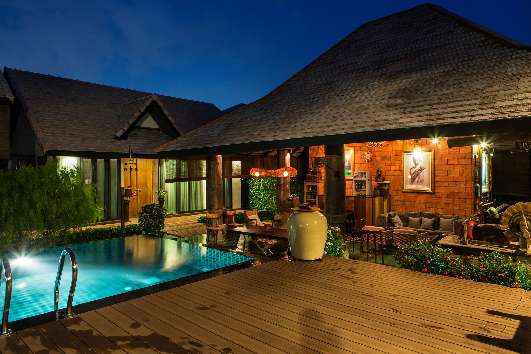 Private tropical style pool villa in the World Club Land project, Doi Kham view.